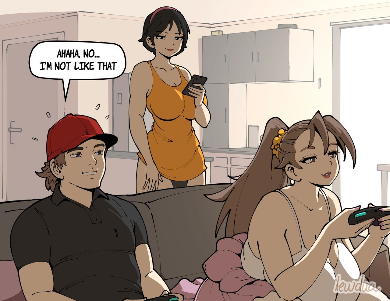 David And Natasha Flirting By Lewdua Porn Comics