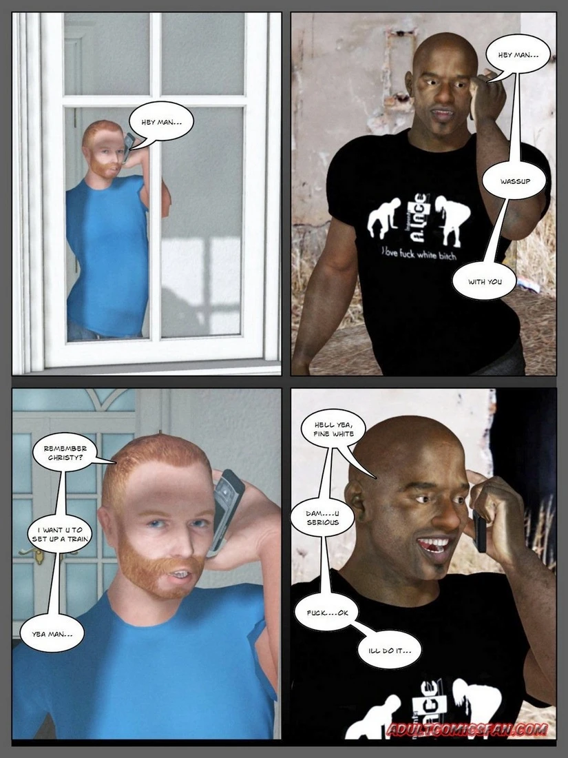 He draws close muttering sweet nothings.