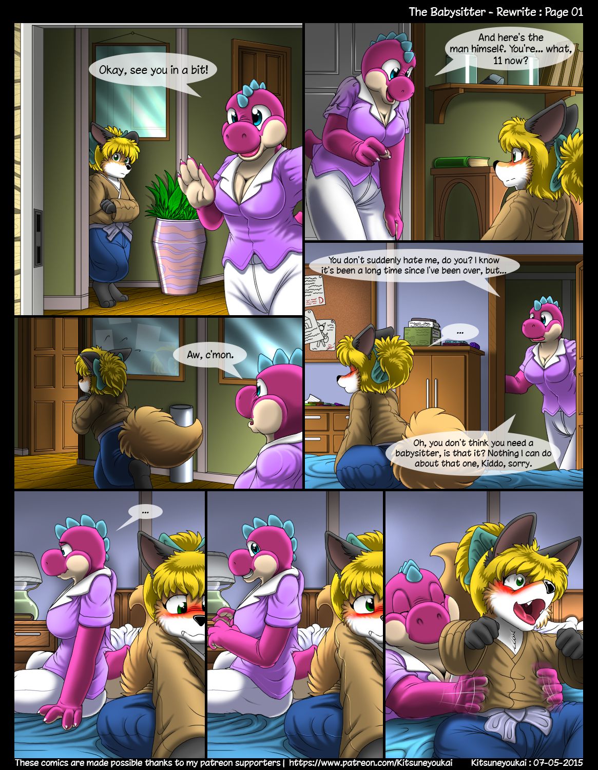 The baby sitter furry porn comic