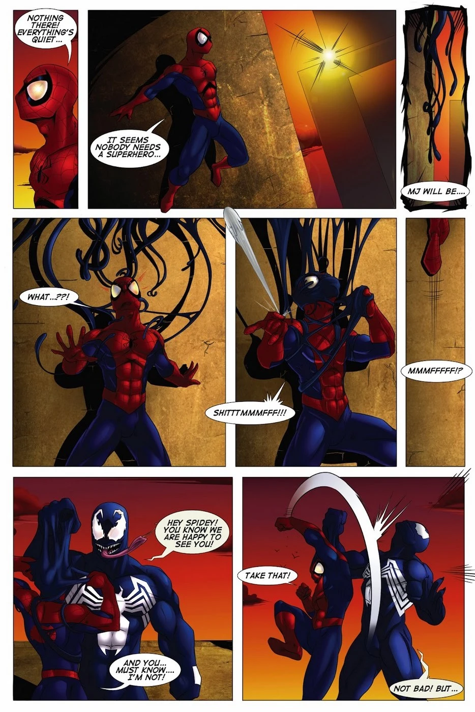 Venom and Spider-Man forever entwined