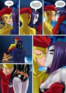 Teen Titans Comic - Raven vs Flash Teen Titans Comic – Raven vs Flash
