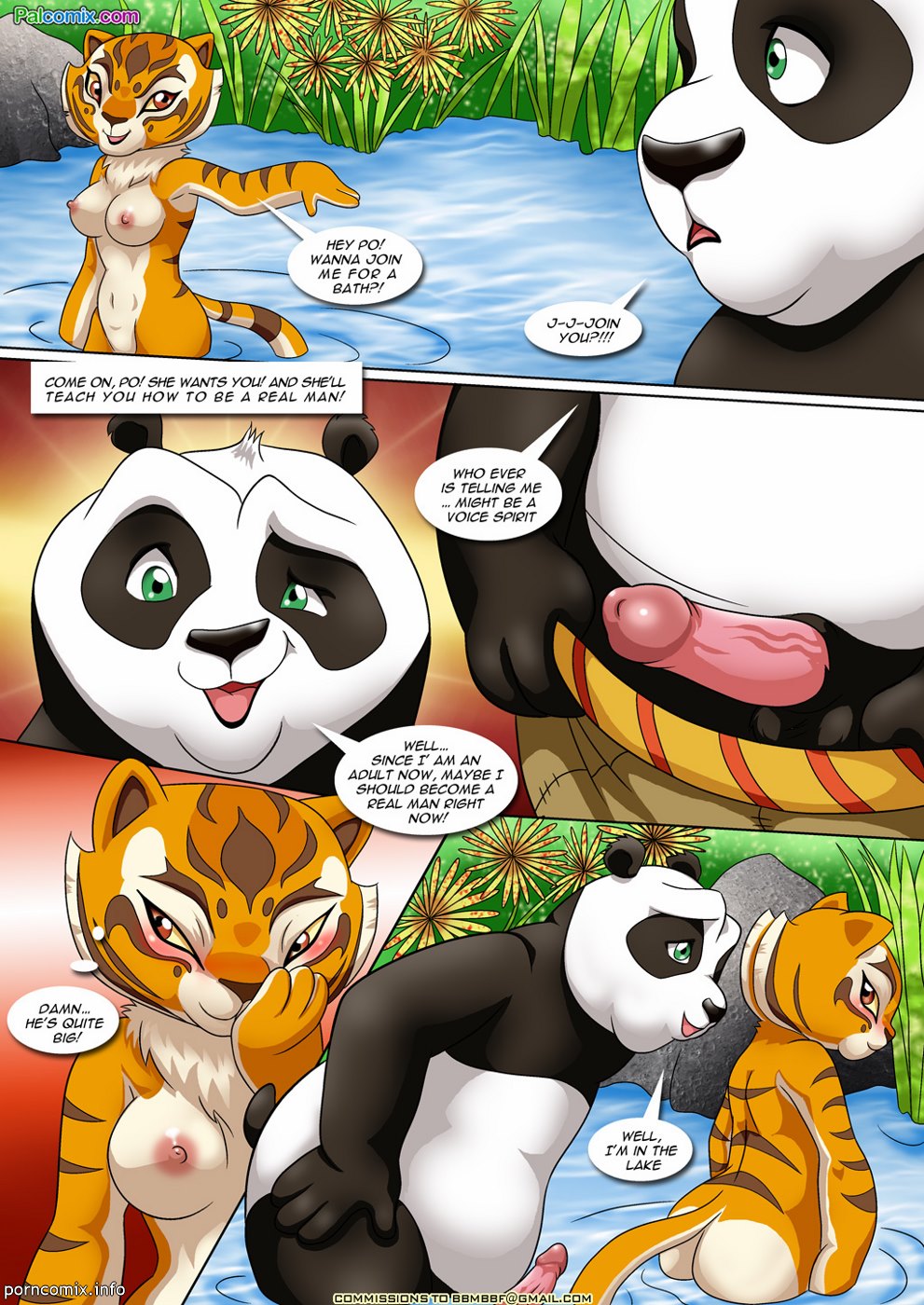 Порно комикс панда фото 77