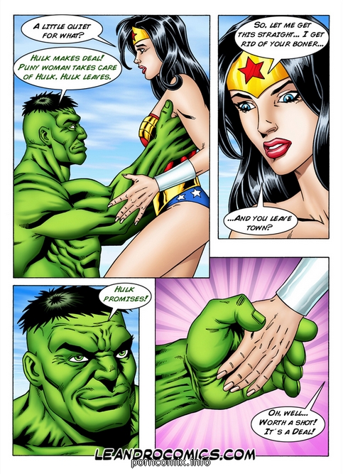 483px x 667px - Wonder Woman vs Incredibly Horny Hulk | 18+ Porn Comics