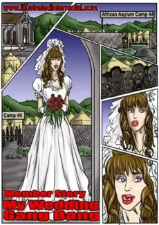 My Wedding GangBang- illustrated interracial1