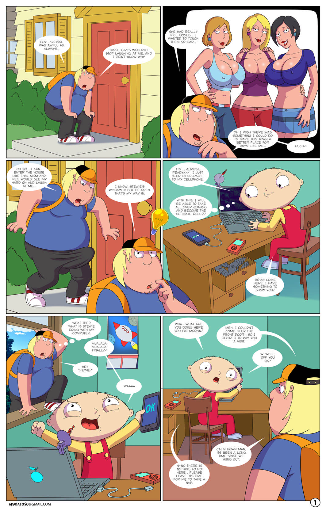 Stewie and brian comic porn