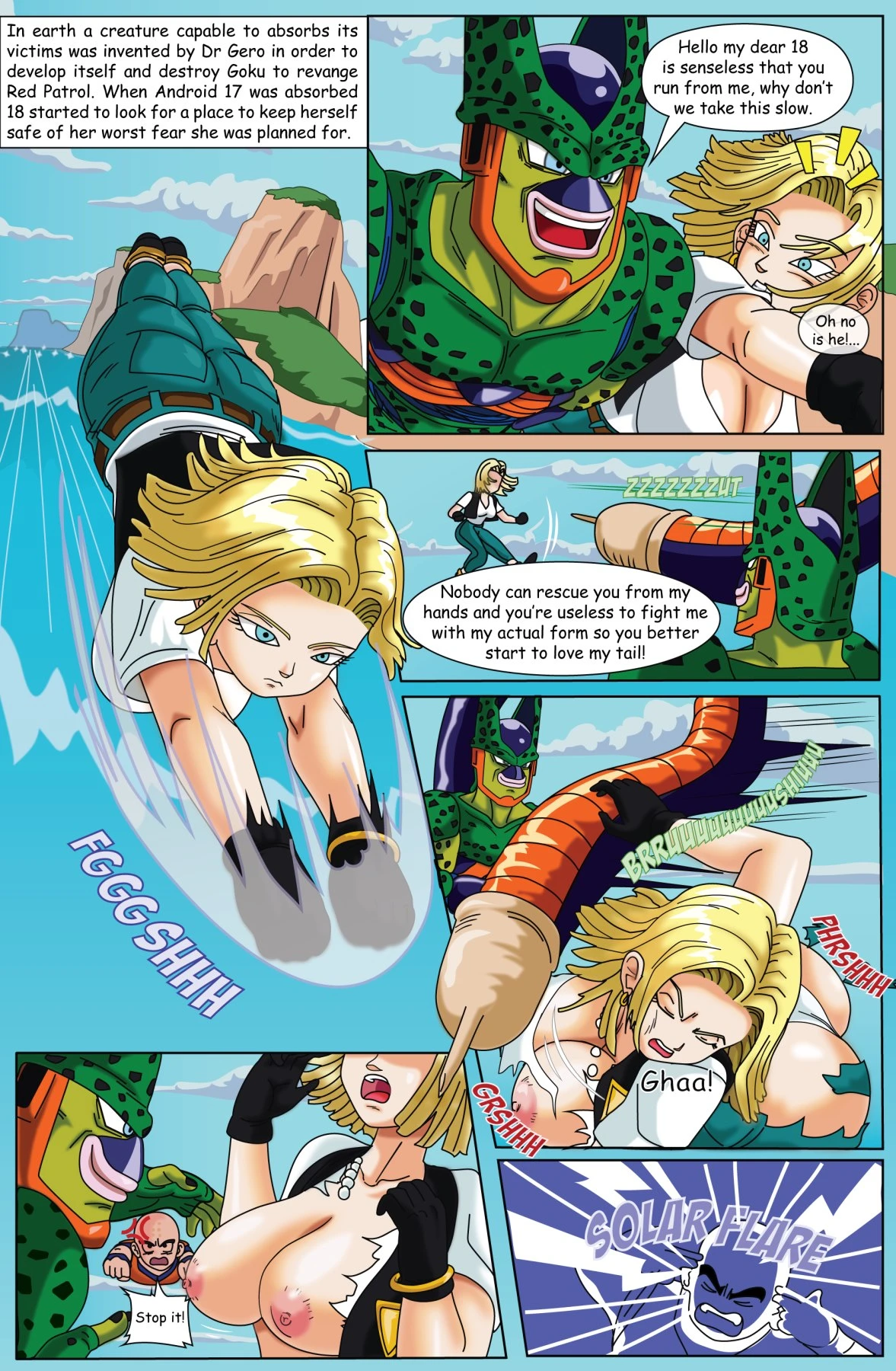 Explore Preggo Android 18 by Francis SLV in arousing hentai comics