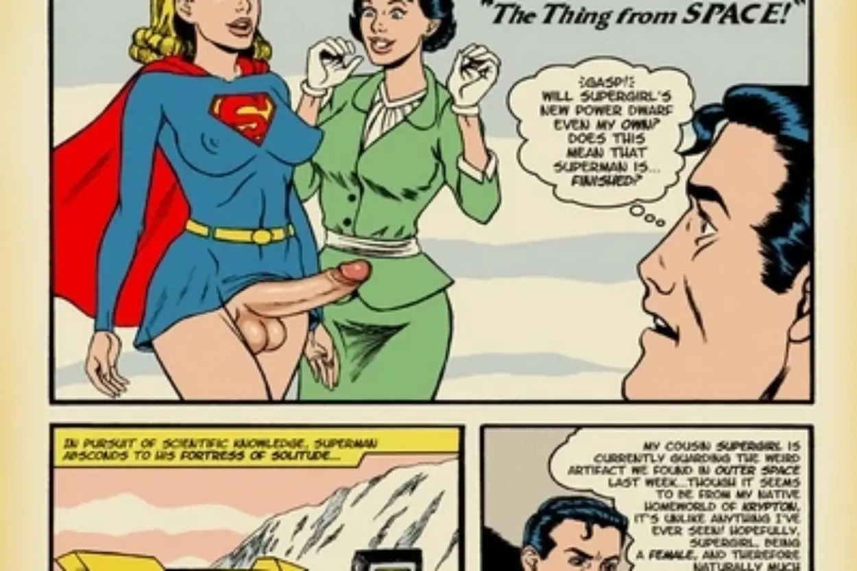 Giant Super-girl - The Thing from Space (Superman) | All Porn Comics