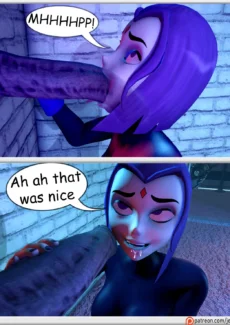 Teen Titans- Raven and Starfire and The alien gloryhole (10)