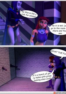 Teen Titans- Raven and Starfire and The alien gloryhole (3)
