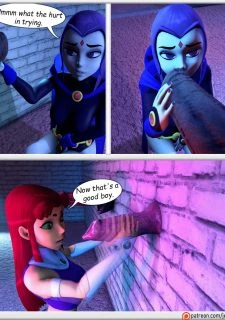 Teen Titans- Raven and Starfire and The alien gloryhole (5)