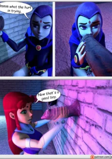 Teen Titans- Raven and Starfire and The alien gloryhole (5)