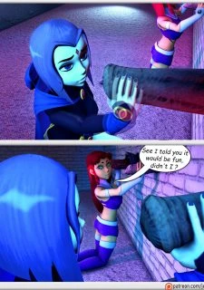 Teen Titans- Raven and Starfire and The alien gloryhole (7)