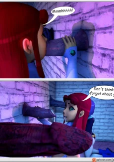 Teen Titans- Raven and Starfire and The alien gloryhole (8)