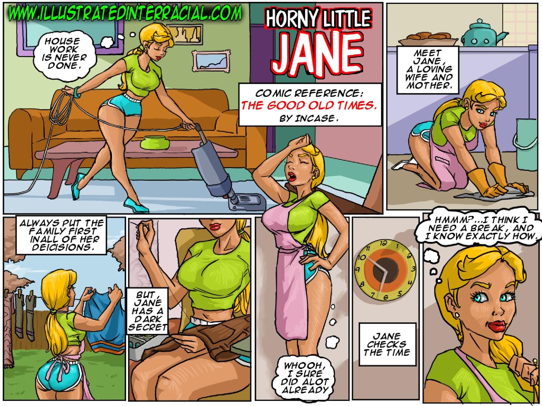 Horny Little Jane- Illustrated Interracial 18+ Porn Comics