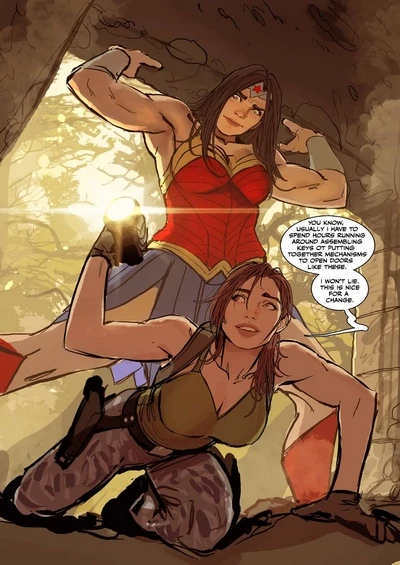 Lara Croft x Wonder Woman (Shiniez) by Stjepan Sejic
