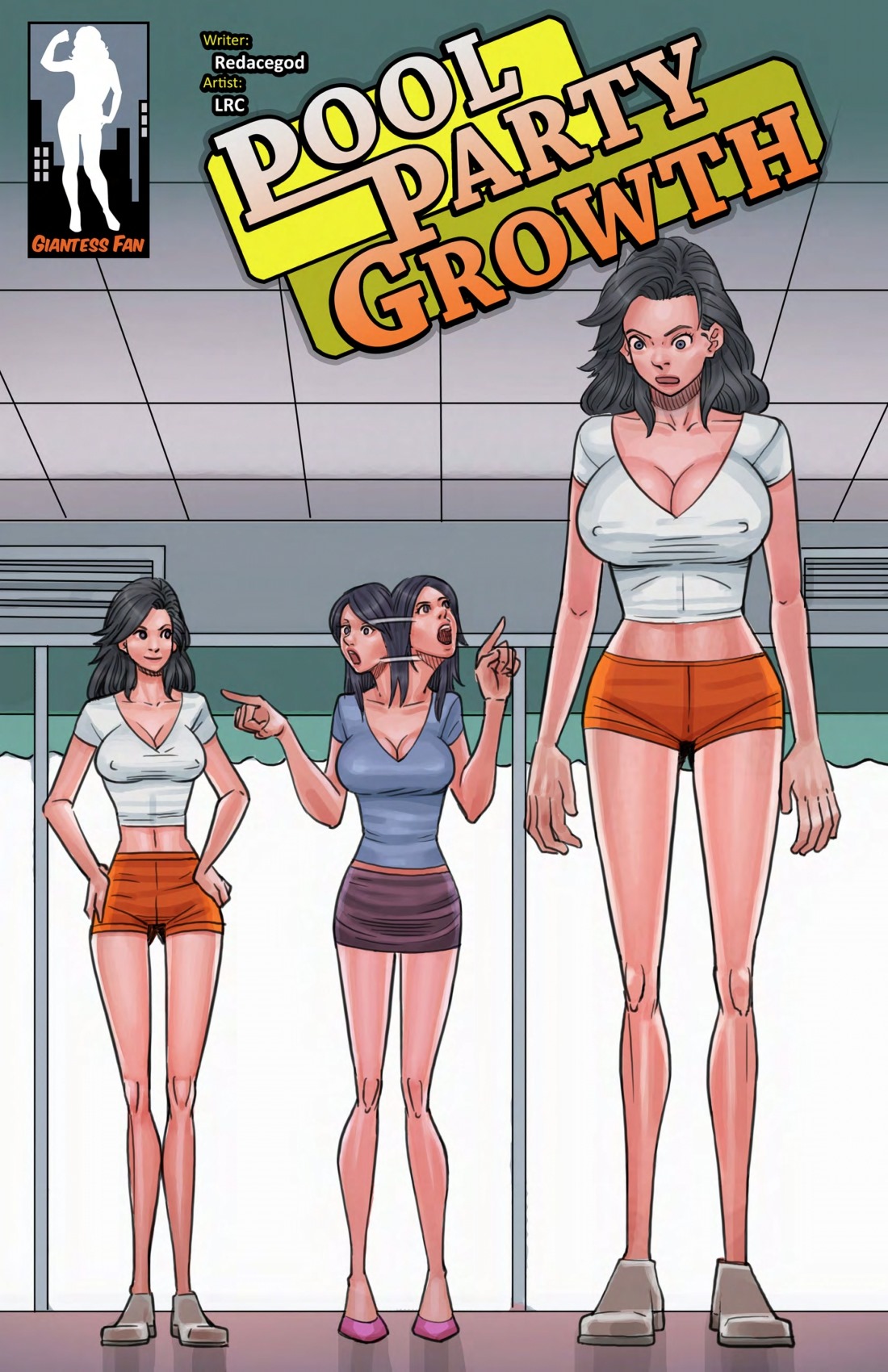 Pool Party Growth Issue 1 - Giantess Fan | 18+ Porn Comics