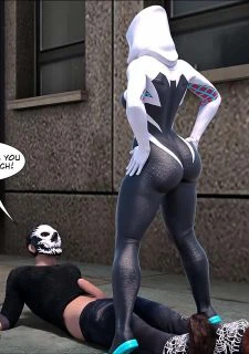 Megaparodies- Spider Gwen X Rhino027