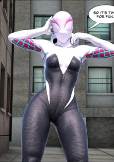 Megaparodies- Spider Gwen X Rhino029