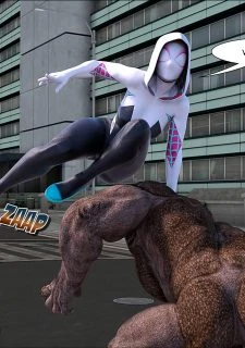 Megaparodies- Spider Gwen X Rhino059