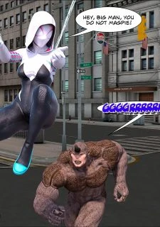 Megaparodies- Spider Gwen X Rhino061
