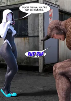 Megaparodies- Spider Gwen X Rhino063