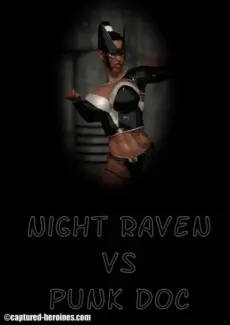 Night Raven vs Punk Doc- Captured Heroines Night raven vs Punk Doc- bc cover
