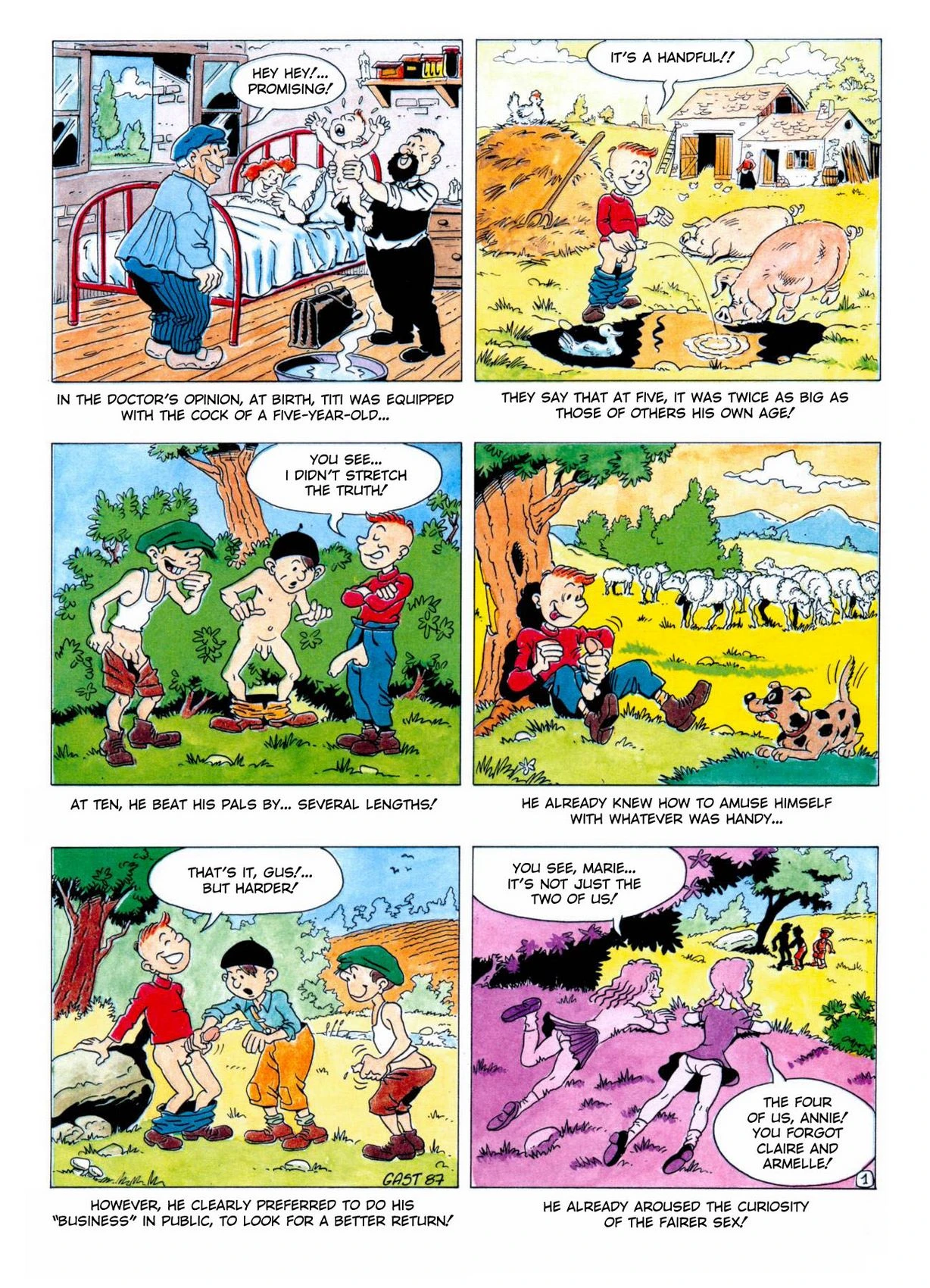 A furry character's surprised reaction