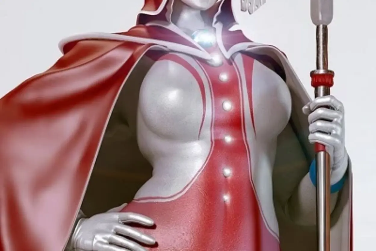 Ultra Mari’s seductive pose reveals a hint of what lies beneath her heroic facade