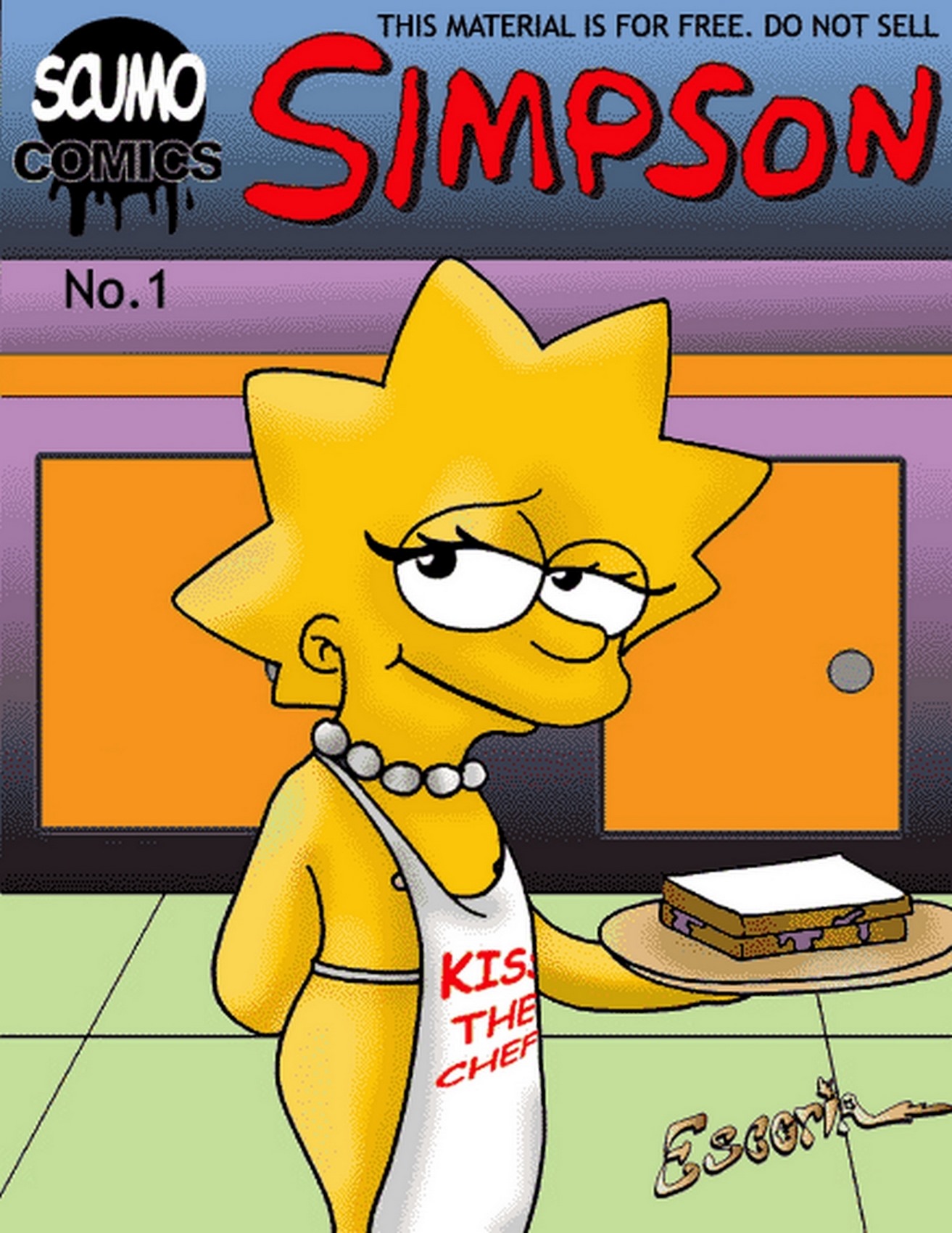 ScumoComics - Kiss The Chef (The Simpsons) | 18+ Porn Comics