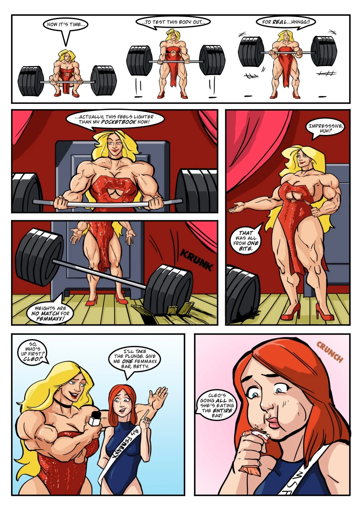 Female muscle comic