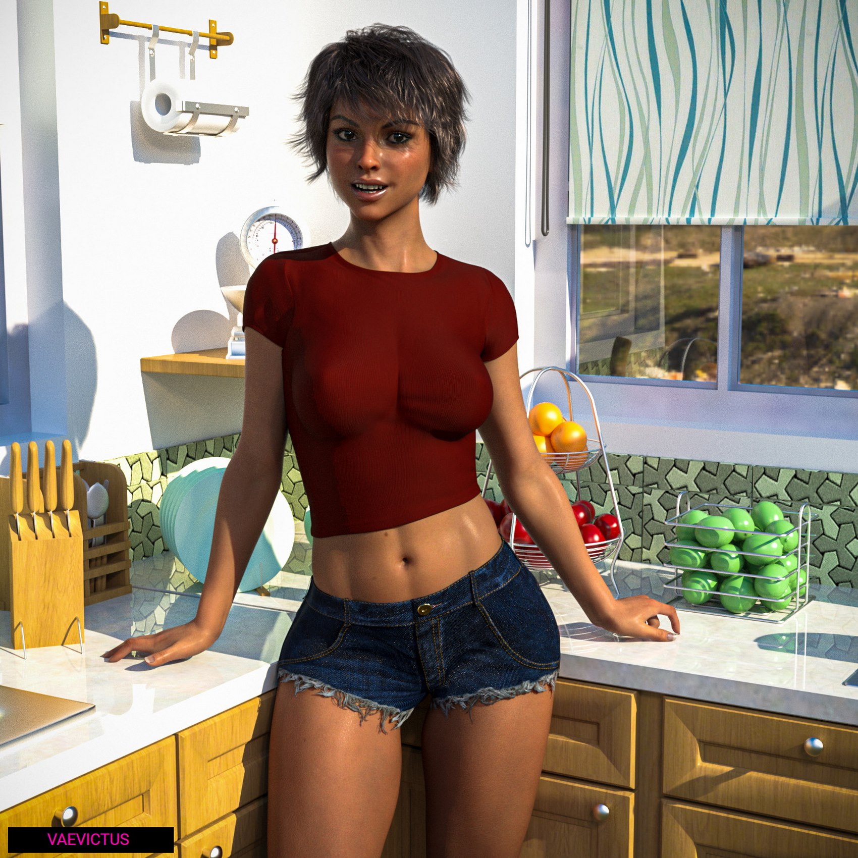 Brown-skinned Tomboy Set - [VaeVictus] | 18+ Porn Comics