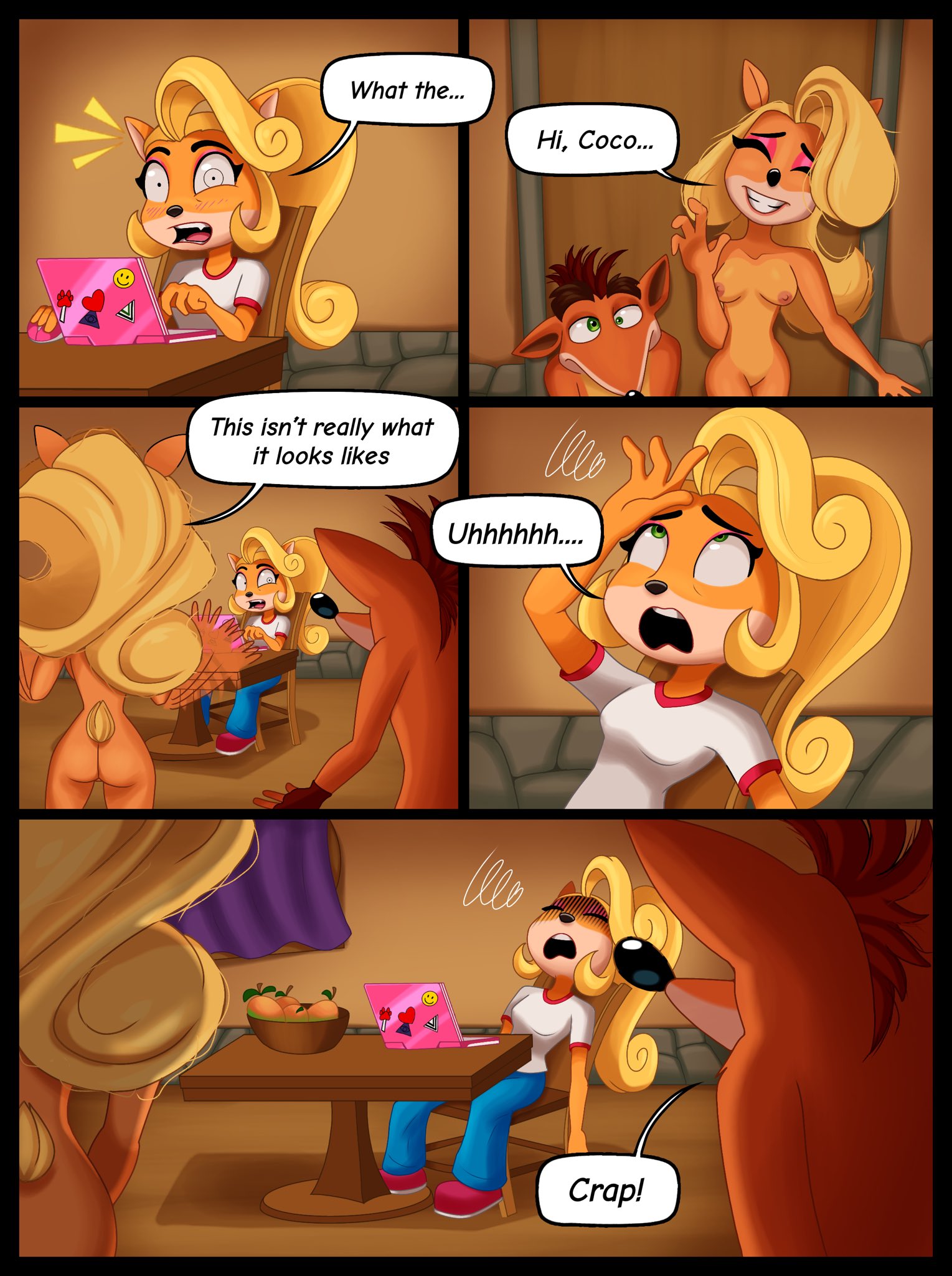 Crash bandicoot en sus marcas listos fuera comic porno