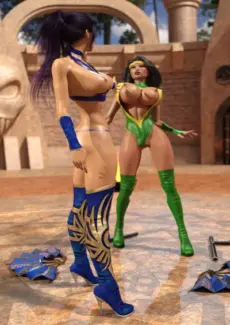 Mortal Kombat - Kitana vs. Orchid Mortal Kombat – Kitana vs. Orchid