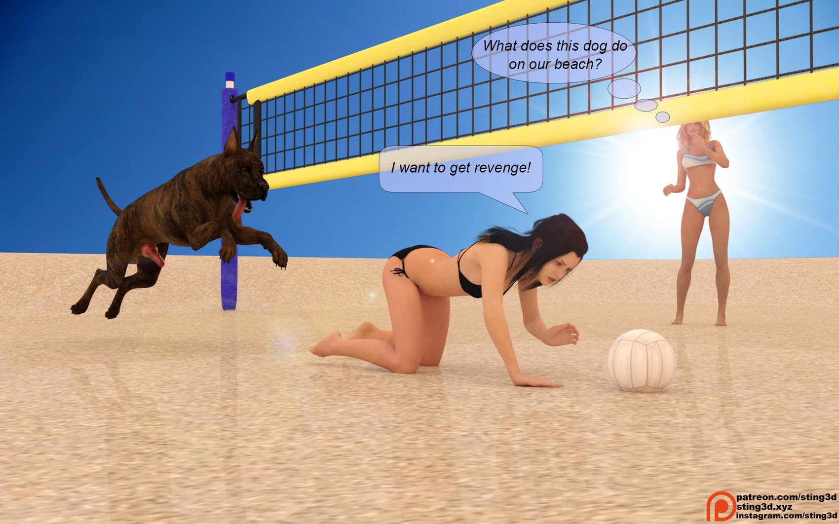 Bouncy beach volleyball hentai
