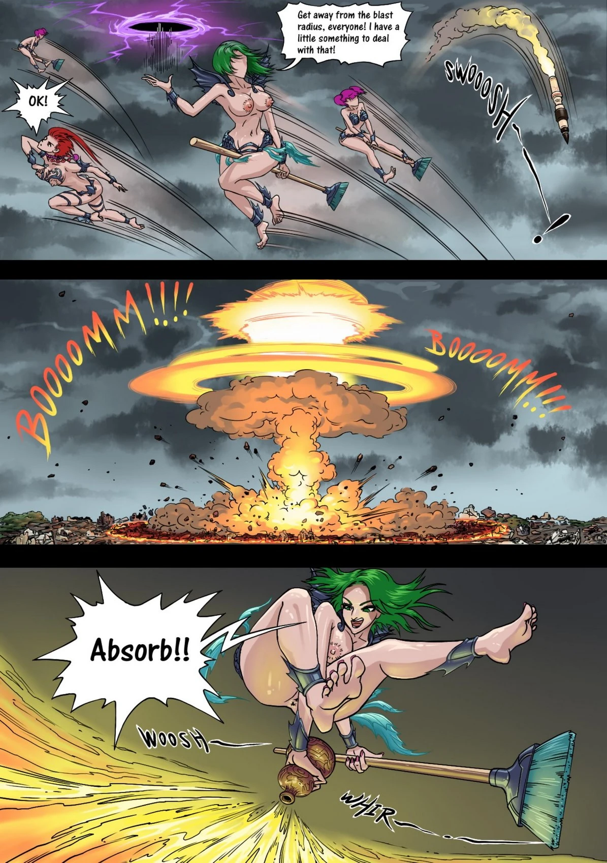 woman on a dark shore