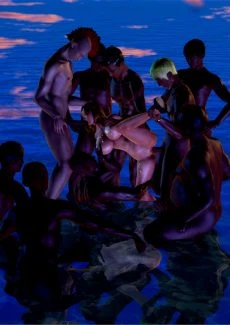 Gangbang Trip to Beach (74)