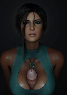 Lara puts her breasts to good use (8)