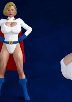 Power Girl in a Fuck Machine (1)