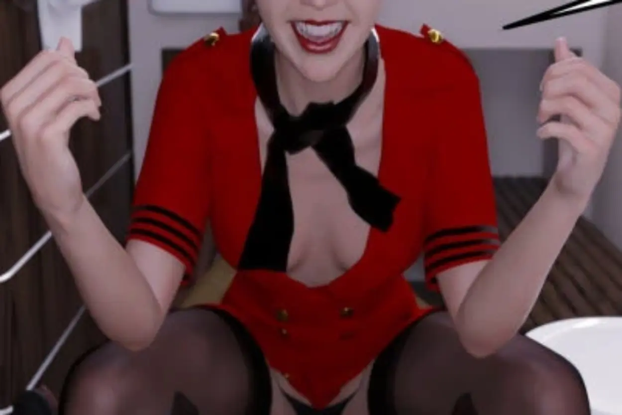 Fingers trace her body