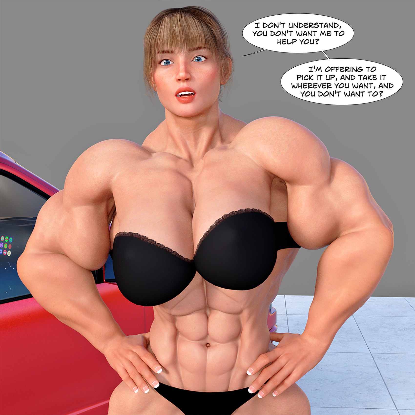 3d Muscle Women Porn
