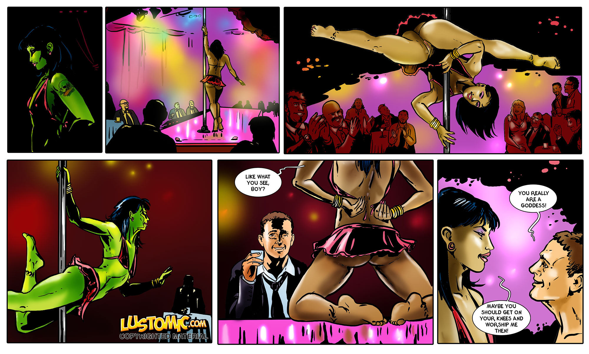 Lustomic - the strip club 18+ porn comics