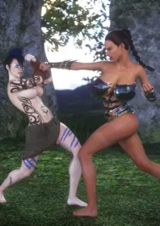 Cavegirl Zoey Vs Warrior Krissy (6)