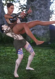 Cavegirl Zoey Vs Warrior Krissy (9)