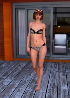 Brunette Teen Girl at Pool 3 (2)