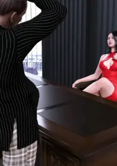Office MILF Boss Punishes Her Employee (9)