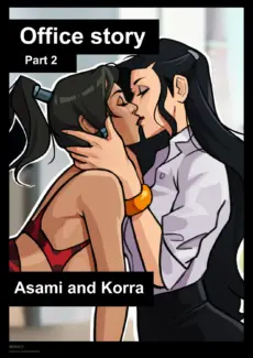 Korra and Asami- Office Story 009