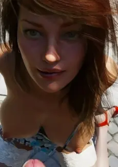 Busty Elder Sister Giving Blowjob Brother (23)