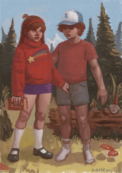 [remuslupinart] Pinecest (Gravity Falls)