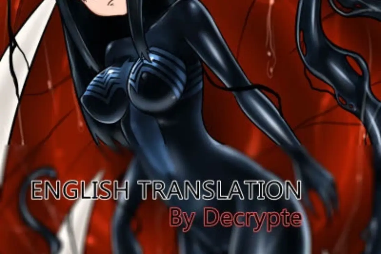 The symbiote miko's body contorts with power