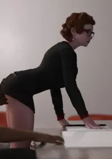 Celia In The New Office (9)